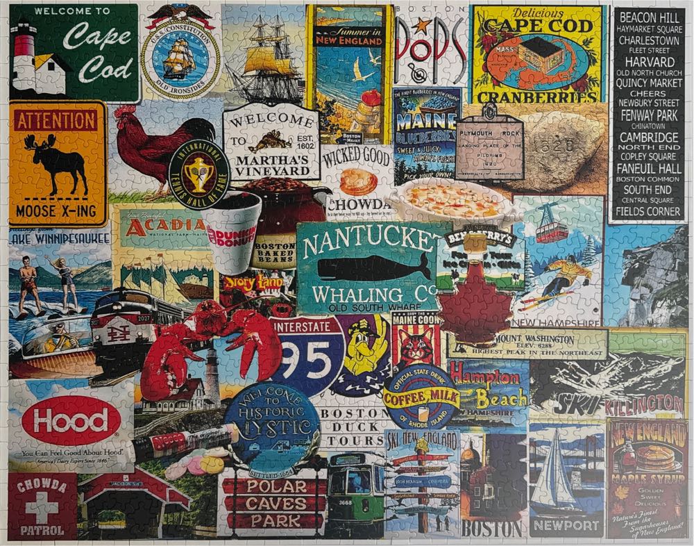 I Love New England - White Mountain puzzle collectible [Barcode 724819257829] - Main Image 4