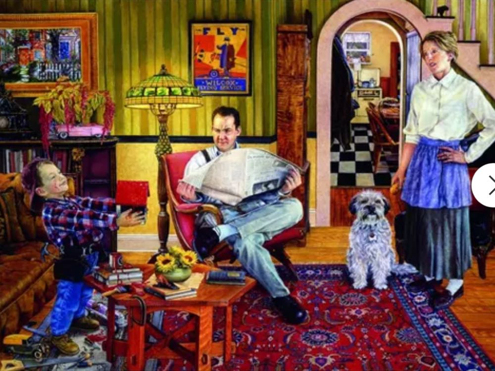 Red Paint - SunsOut puzzle collectible [Barcode 796780445086] - Main Image 2