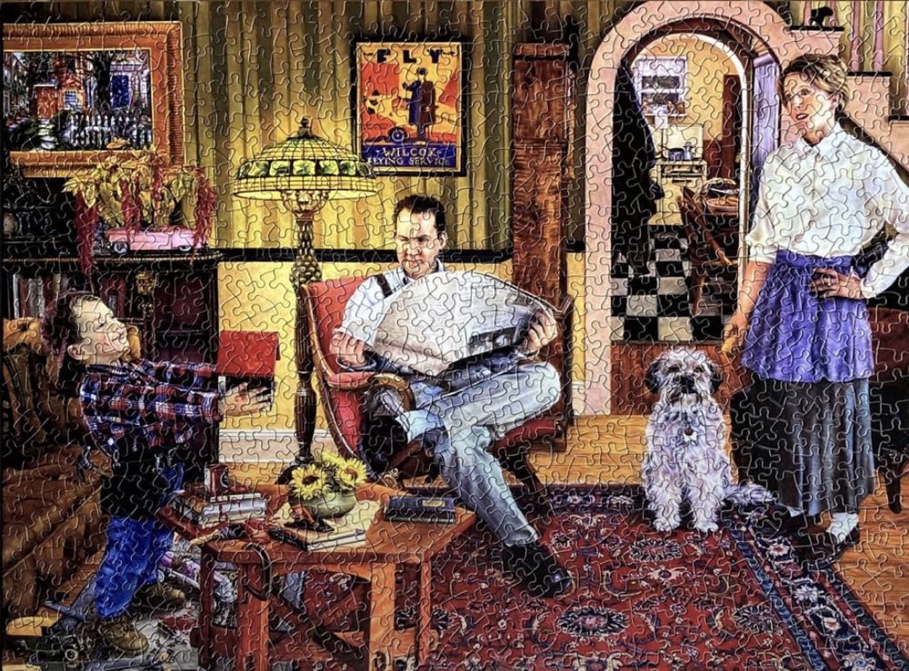 Red Paint - SunsOut puzzle collectible [Barcode 796780445086] - Main Image 3