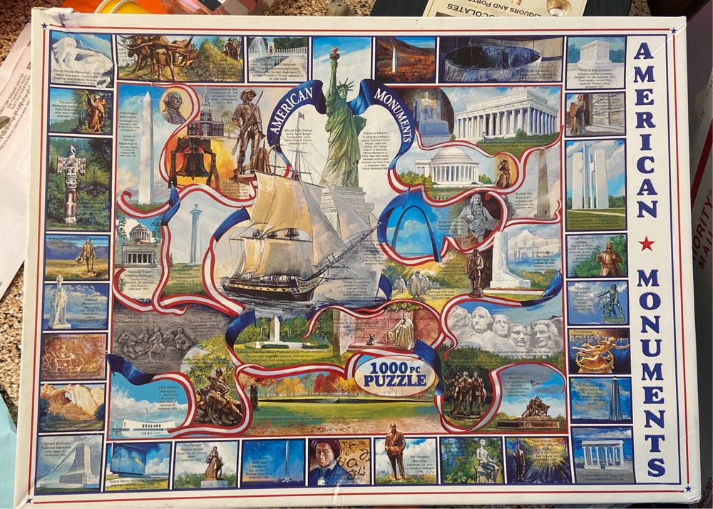 American Monuments-NIB - White Mountain Puzzles puzzle collectible [Barcode 724819247936] - Main Image 2
