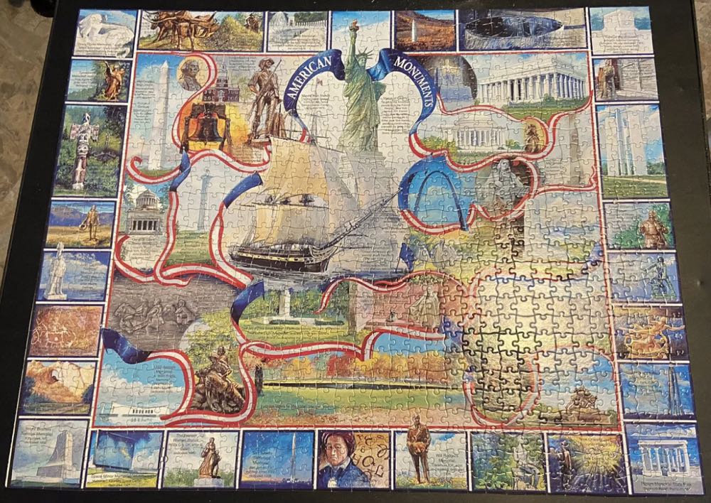 American Monuments-NIB - White Mountain Puzzles puzzle collectible [Barcode 724819247936] - Main Image 3