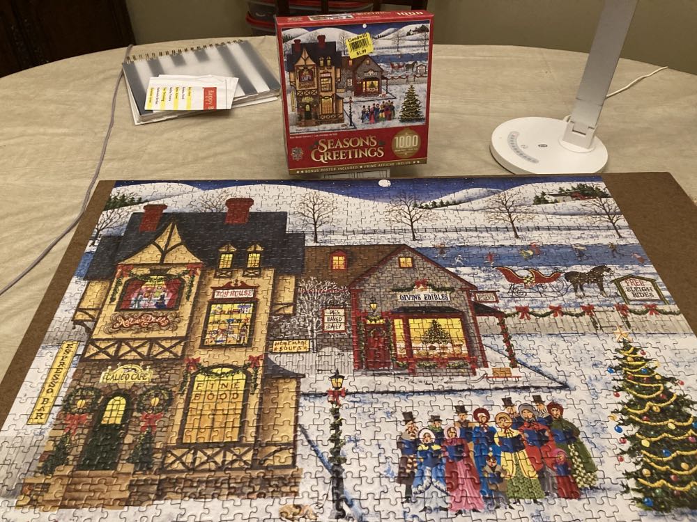 Masterpieces Holiday Puzzles Collection Main Street Carolers Piece Jigsaw Puzzle - Master Pieces puzzle collectible [Barcode 705988717444] - Main Image 2