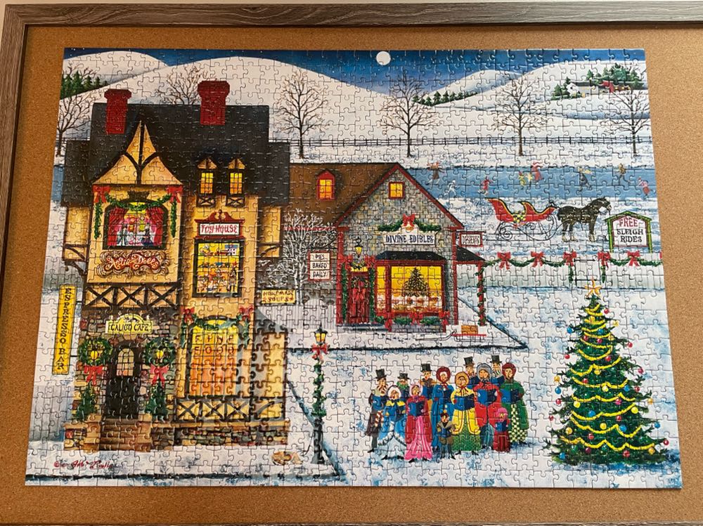Masterpieces Holiday Puzzles Collection Main Street Carolers Piece Jigsaw Puzzle - Master Pieces puzzle collectible [Barcode 705988717444] - Main Image 3
