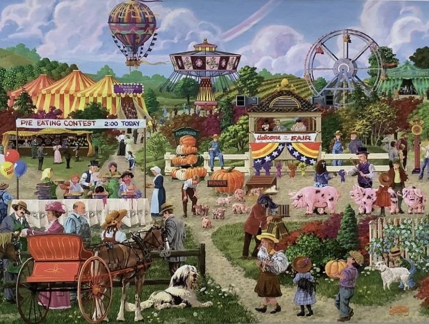 The Fairgoers - Bits & Pieces Puzzle puzzle collectible [Barcode 192949030719] - Main Image 2