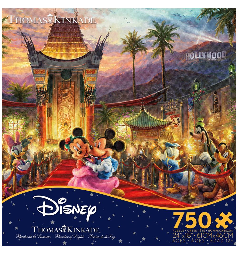 Thomas Kinkade Mickey And Minnie Hollywood - Ceaco puzzle collectible - Main Image 1