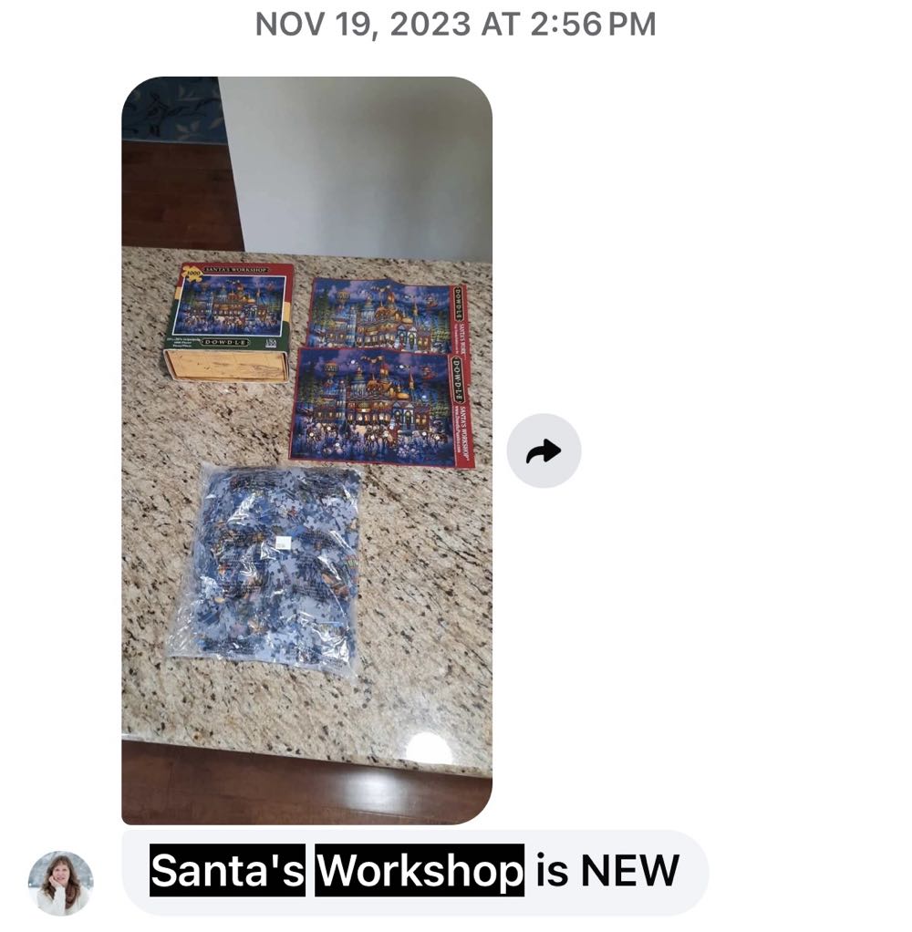 Santa’s Workshop 🗑️ - Dowdle Folk Art puzzle collectible [Barcode 671095402262] - Main Image 3