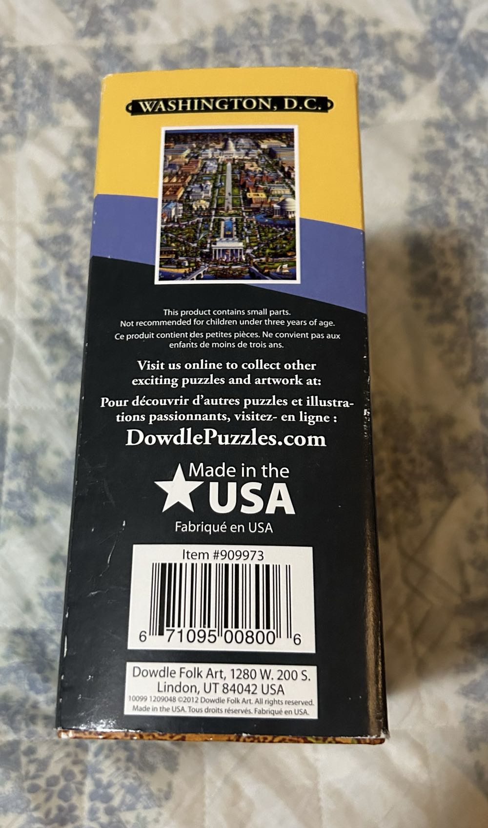 Washington, D.C. - Sold To Kevin Davis Ontario, Canada - Dowdle puzzle collectible [Barcode 671095008006] - Main Image 3