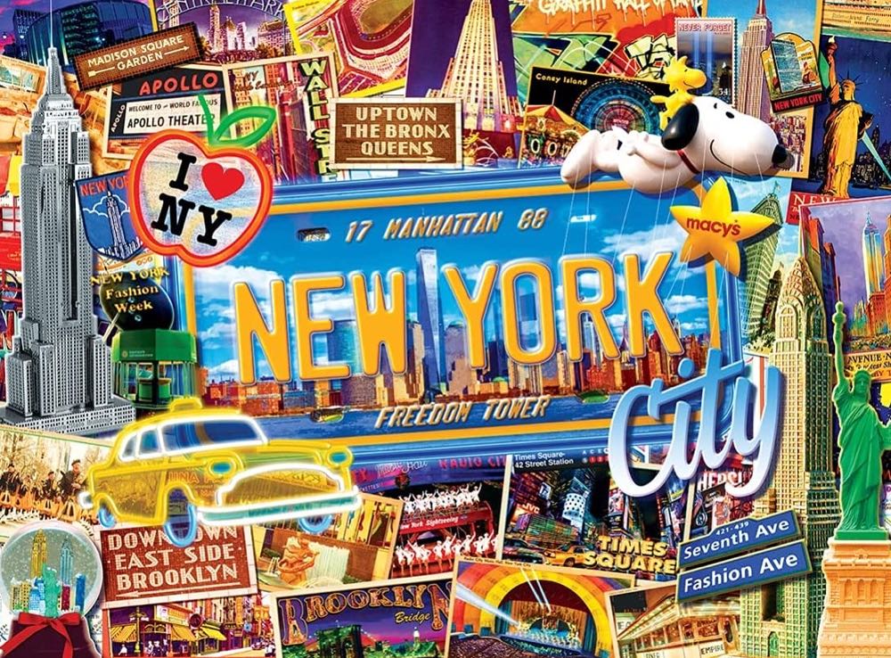 Greetings From New York City The Big Apple - Master Pieces puzzle collectible [Barcode 705988320262] - Main Image 2