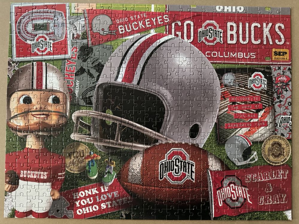 Ohio State Buckeyes Retro Series - GAVE AWAY - White Mountain puzzle collectible [Barcode 810030950141] - Main Image 2