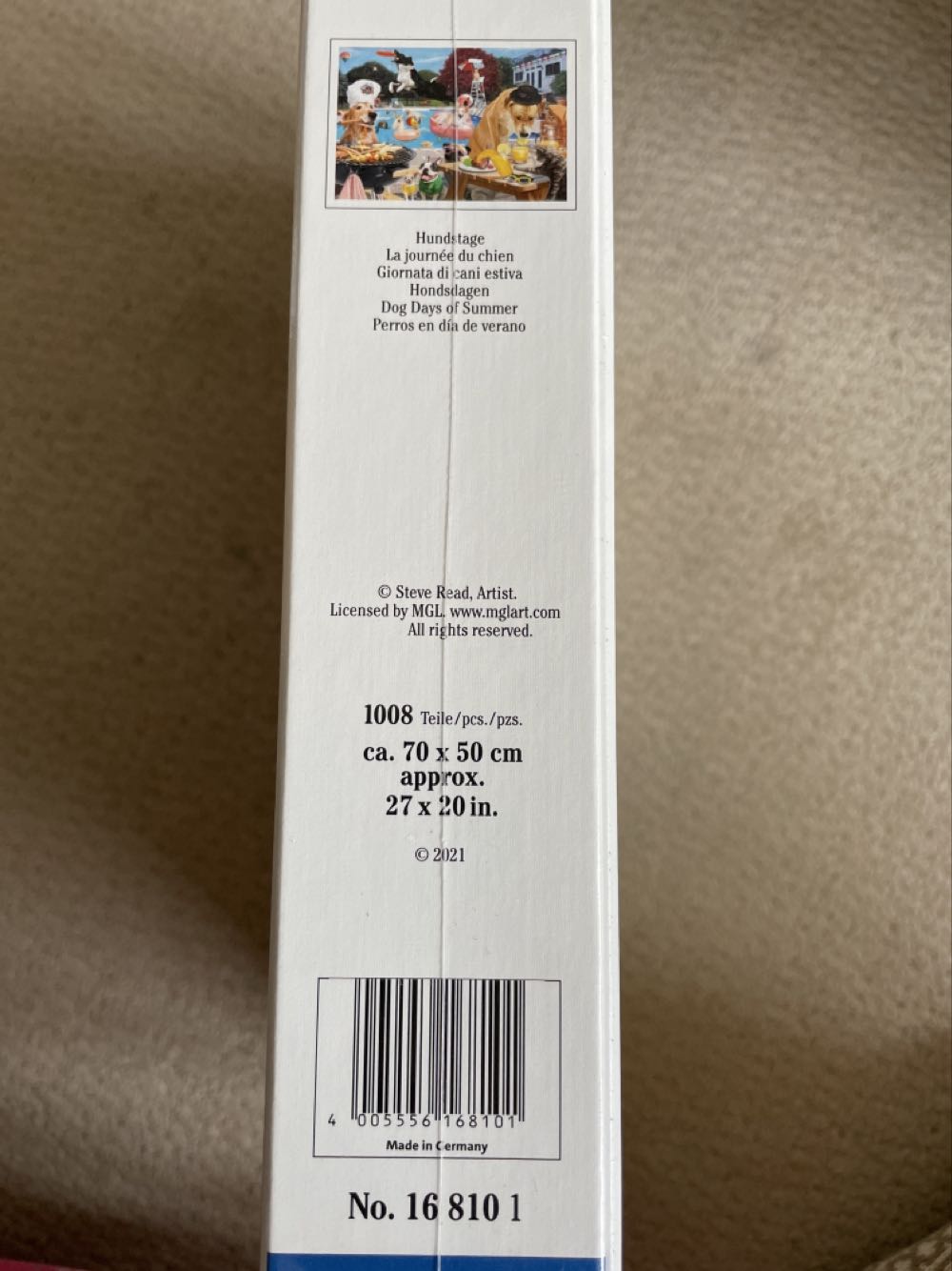 Dog Days Of Summer - Ravensburger puzzle collectible [Barcode 4005556168101] - Main Image 2