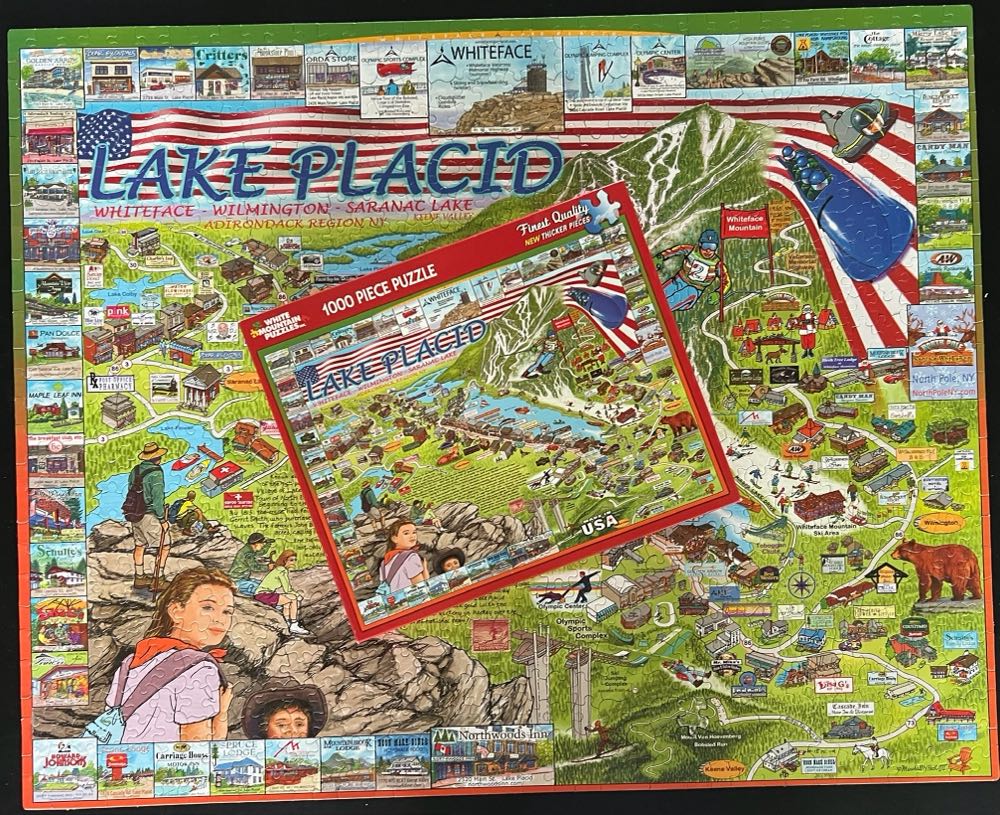Lake Placid - White Mountain Puzzles puzzle collectible [Barcode 724819254477] - Main Image 4