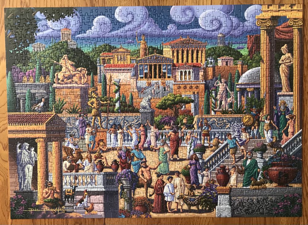 Greece - Dowdle Folk Art 🇺🇸 puzzle collectible [Barcode 671095404860] - Main Image 2