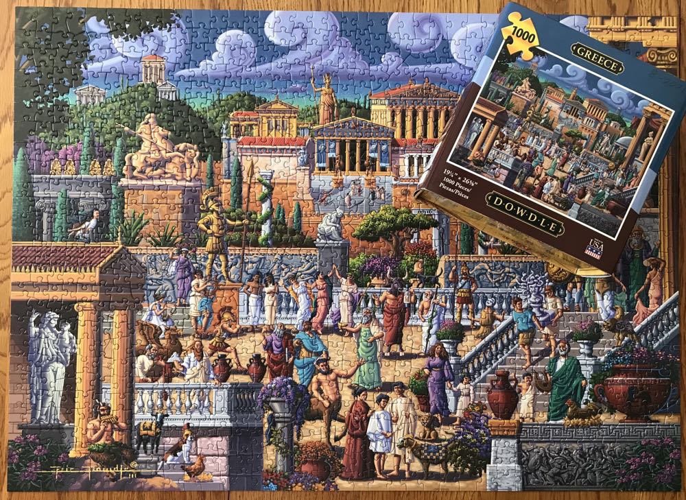 Greece - Dowdle Folk Art 🇺🇸 puzzle collectible [Barcode 671095404860] - Main Image 3