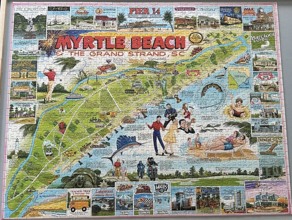 Myrtle Beach And The Grand Strand-NIB - White Mountain Puzzles puzzle collectible [Barcode 724819248360] - Main Image 3