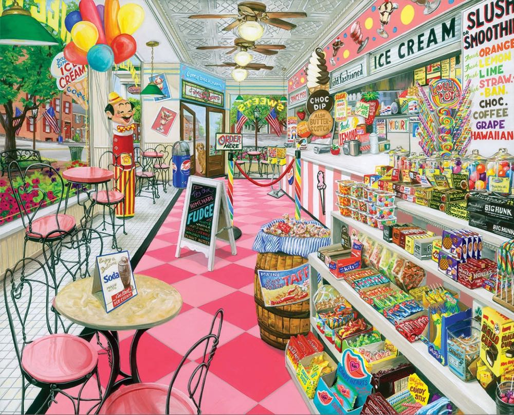  DEB Ice Cream Parlor - White Mountain puzzle collectible [Barcode 724819263714] - Main Image 2