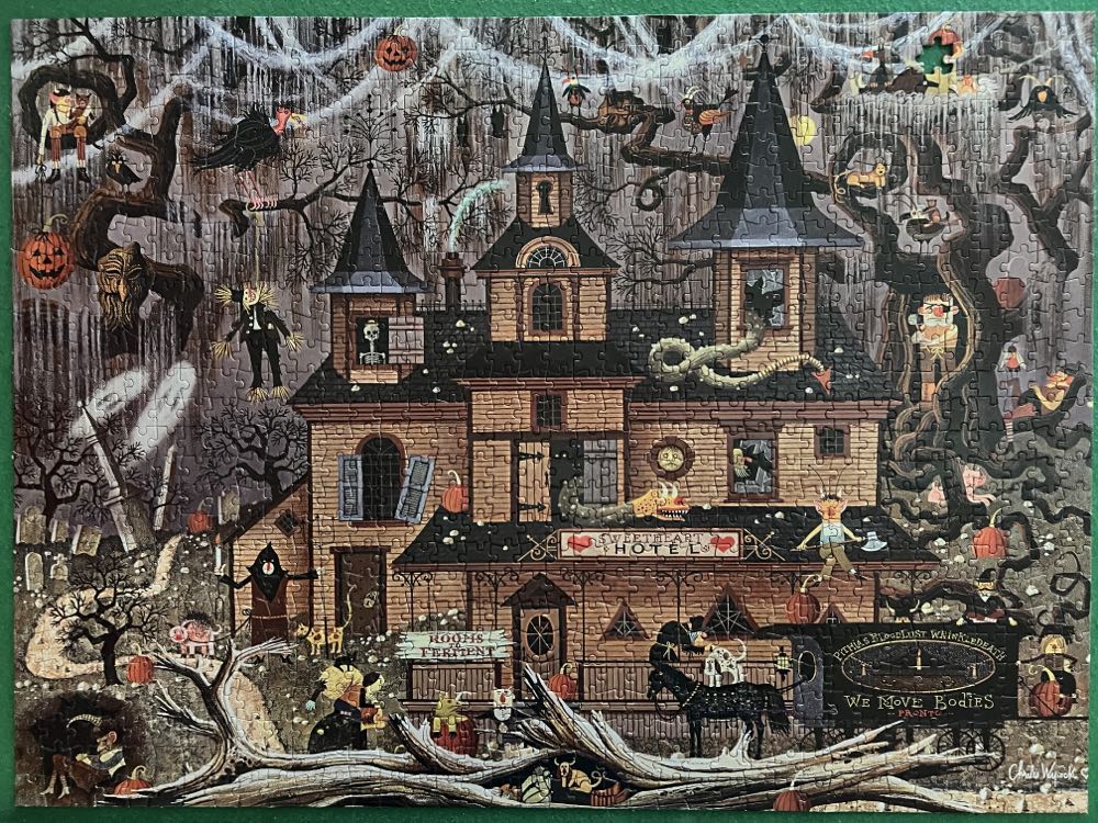 Trick or Treat Hotel - Buffalo Games puzzle collectible [Barcode 079346114740] - Main Image 2