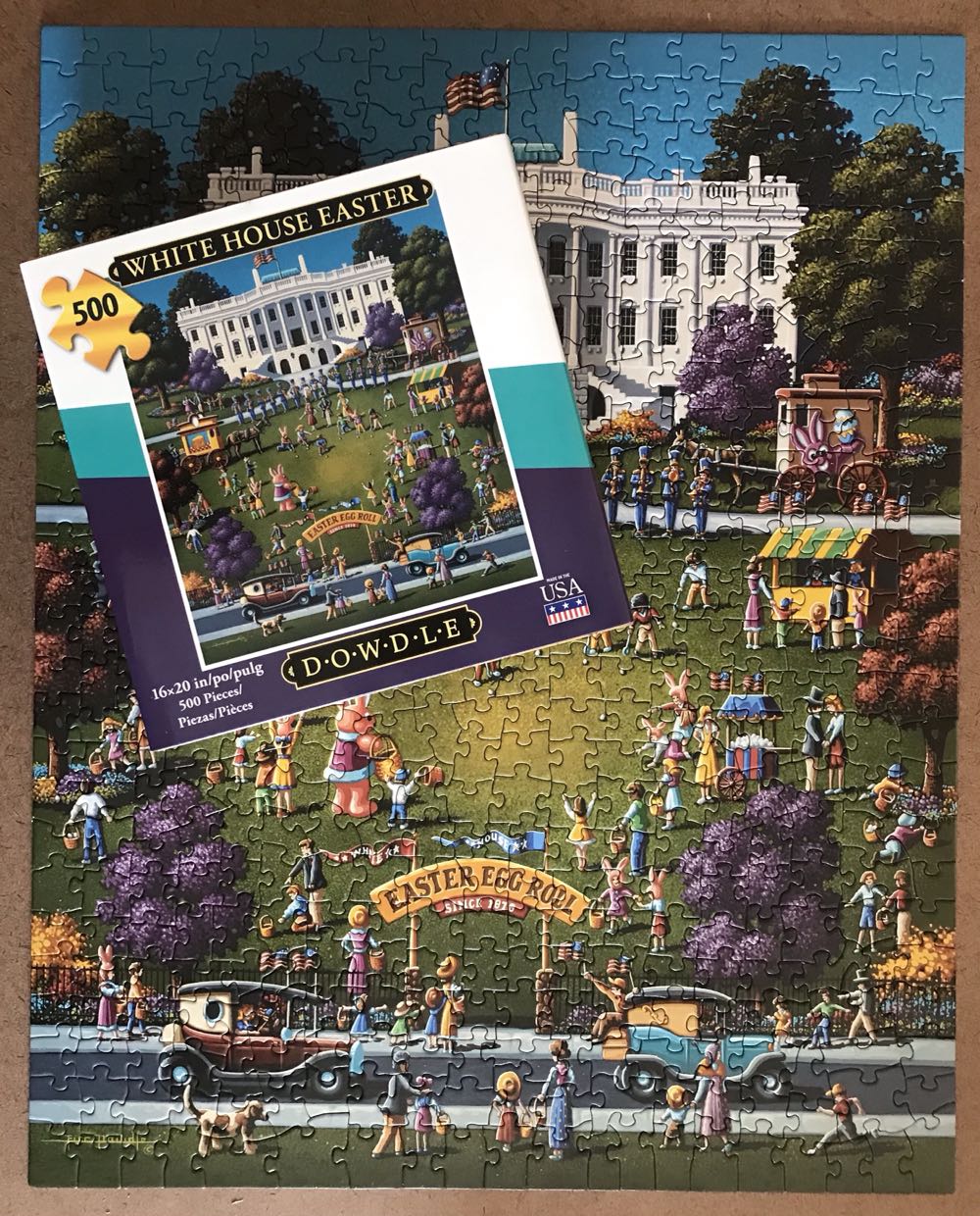 White House Easter - 369, 3/26/23-TRADED - Dowdle Puzzles puzzle collectible [Barcode 671095001090] - Main Image 3