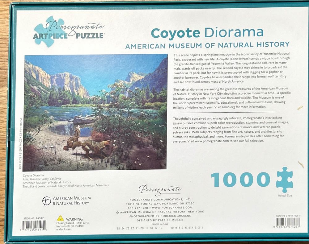 Coyote Diorama - Pomegranate puzzle collectible [Barcode 717195245412] - Main Image 2