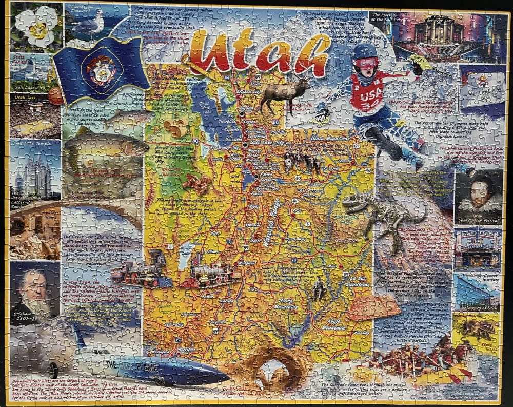 Utah-NIB - White Mountain Puzzles puzzle collectible [Barcode 724819257386] - Main Image 2