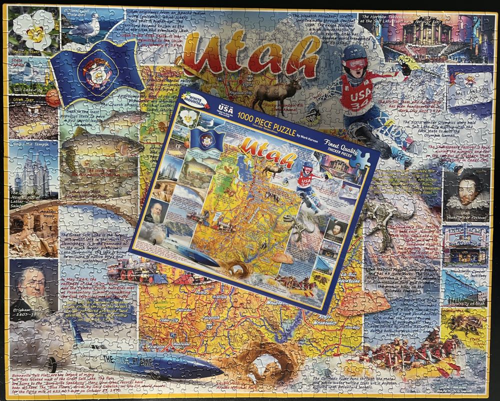 Utah-NIB - White Mountain Puzzles puzzle collectible [Barcode 724819257386] - Main Image 4