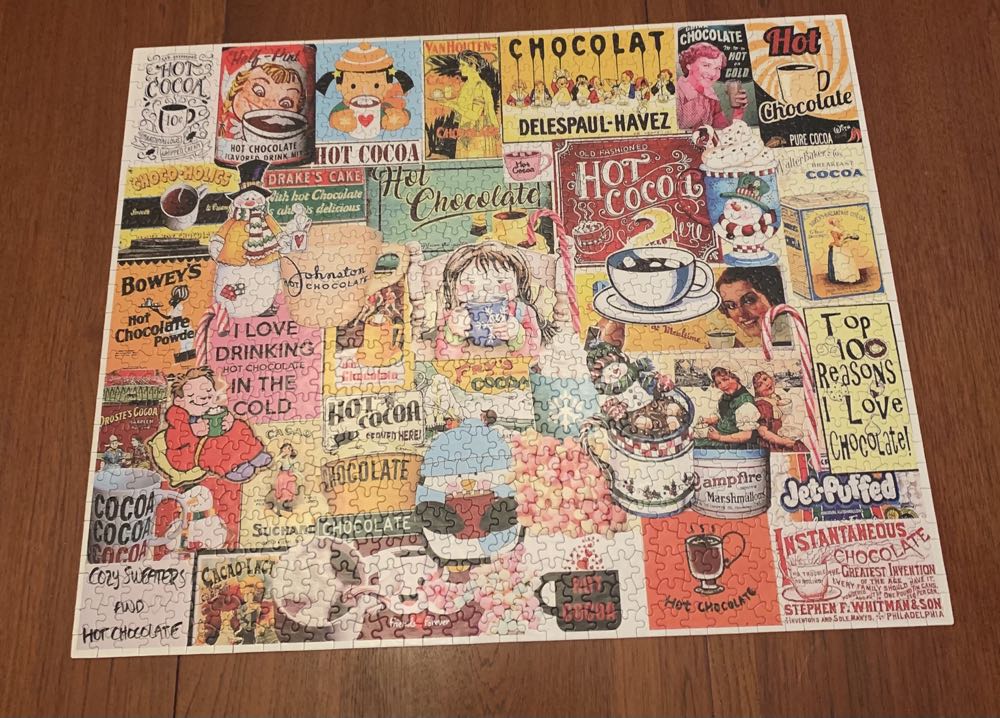 SOLD - Hot Cocoa - White Mountain Puzzles puzzle collectible [Barcode 724819263431] - Main Image 3