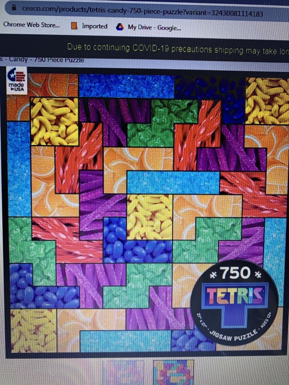 Tetris-candy -  Ceaco puzzle collectible - Main Image 1