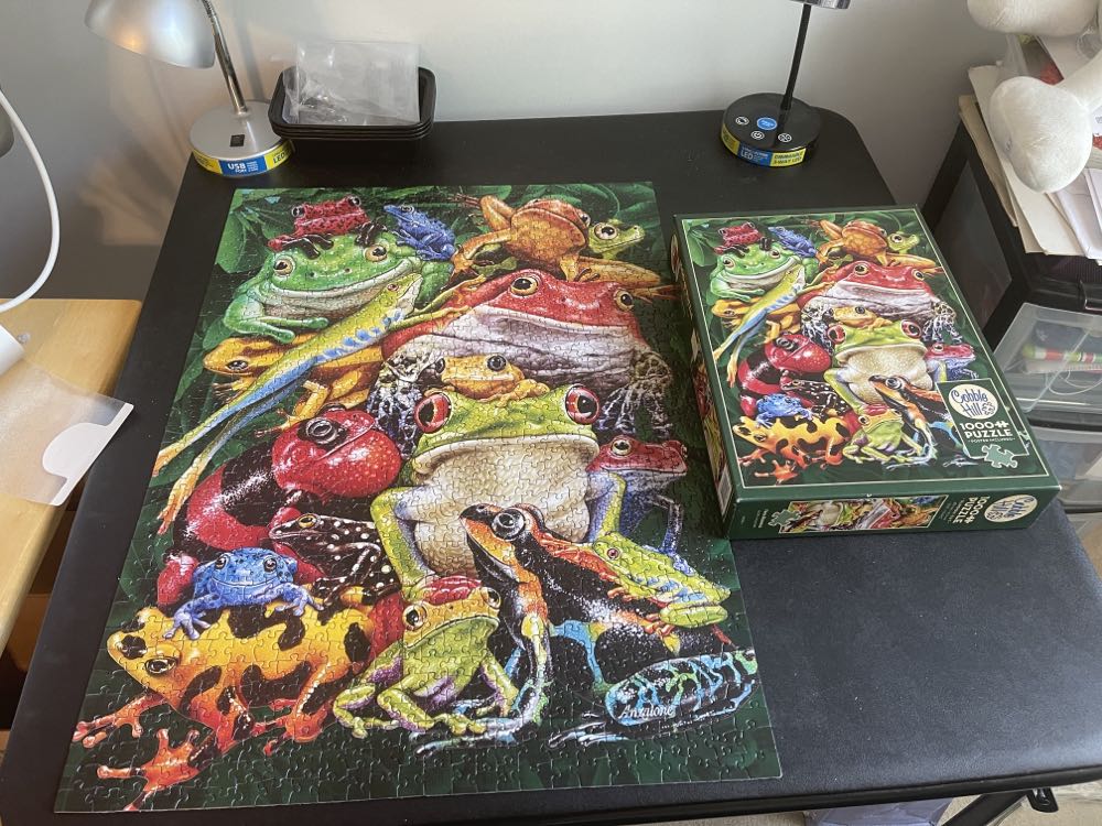 Frog Business - Cobble Hill puzzle collectible [Barcode 625012802185] - Main Image 2