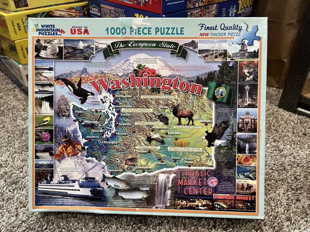 Washington The Evergreen State-MD-NIB - White Mountain Puzzles puzzle collectible [Barcode 724819255276] - Main Image 2