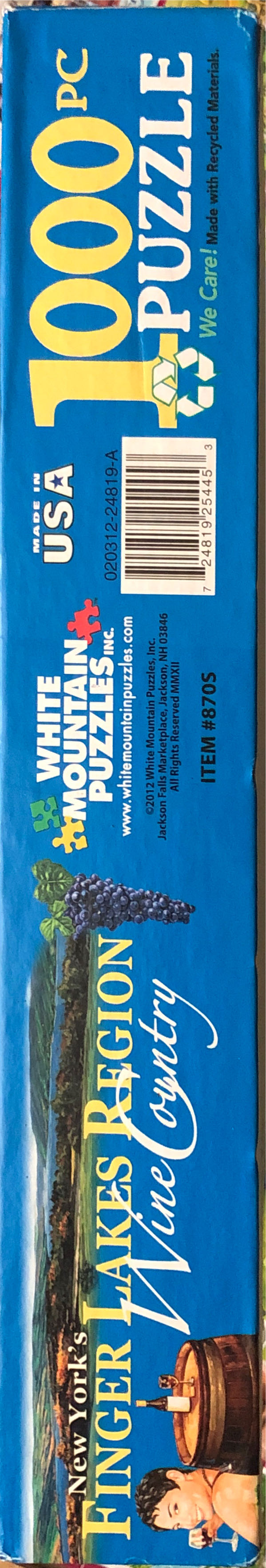 Finger Lakes Region Wine Country-USED - White Mountain Puzzles puzzle collectible [Barcode 724819254453] - Main Image 4
