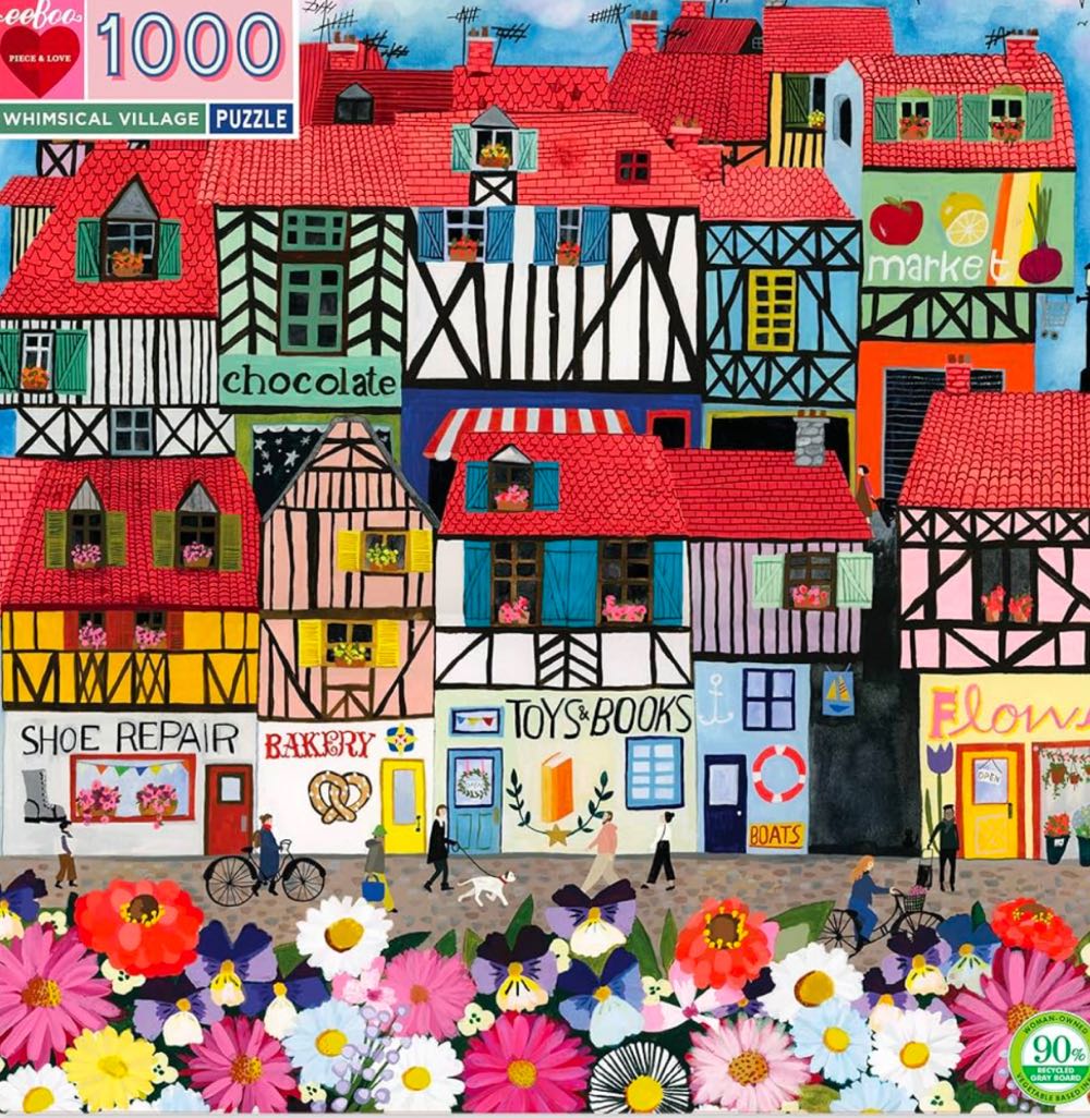 Whimsical Village - eeBoo Piece & Love puzzle collectible [Barcode 689196510007] - Main Image 4