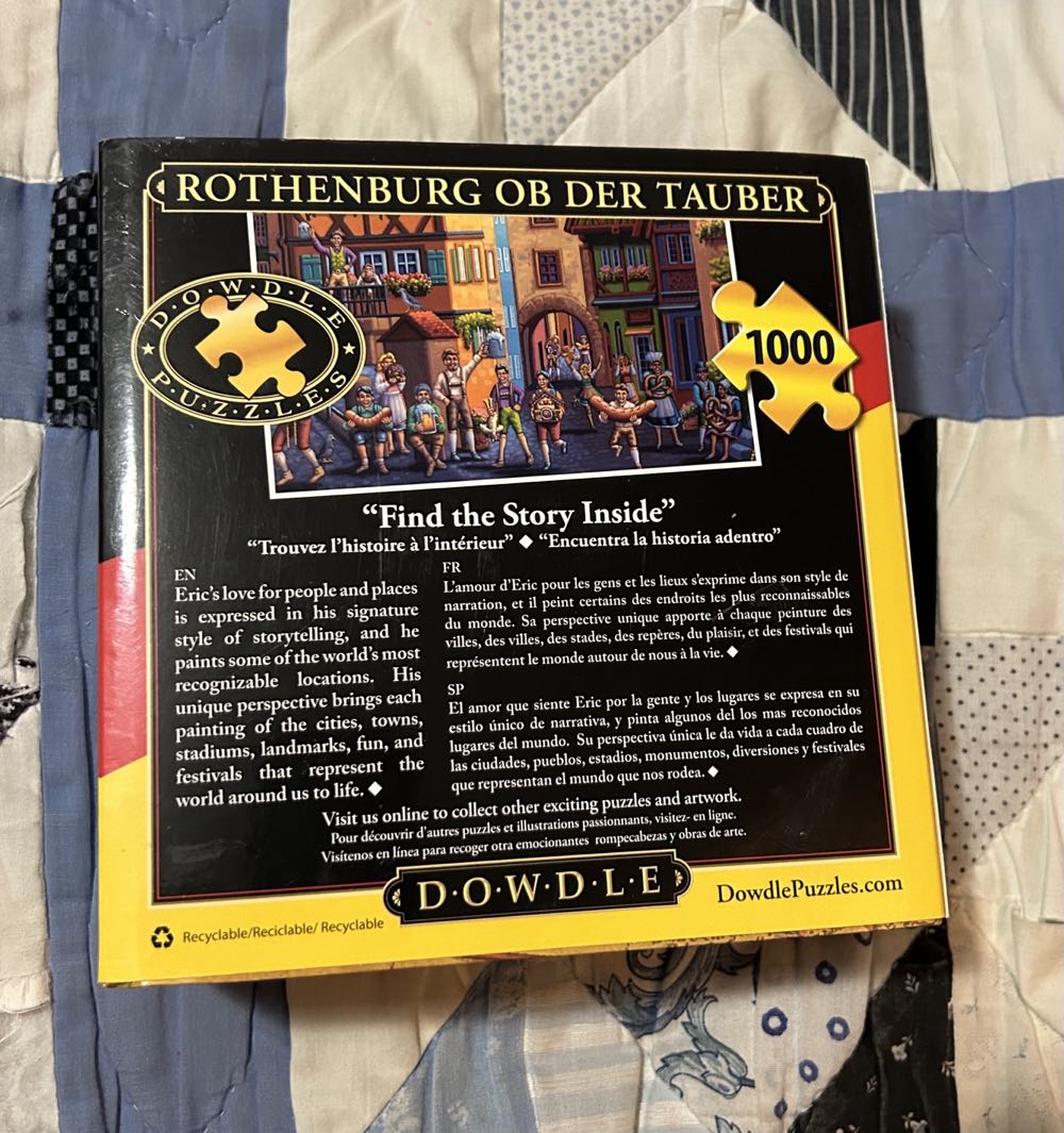 Rothenburg Ob Der Tauber - Dowdle puzzle collectible [Barcode 671095404693] - Main Image 3