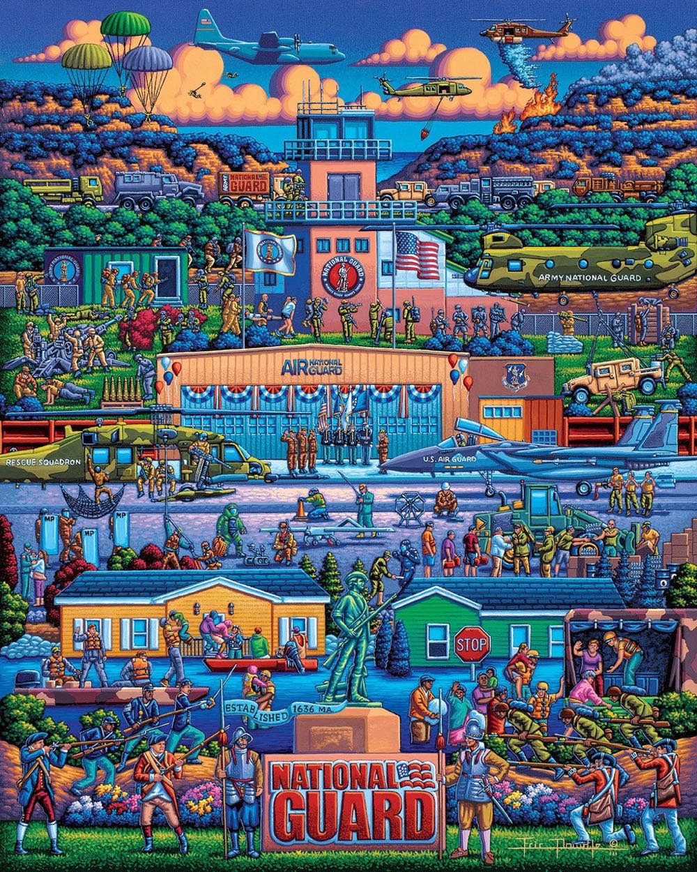 U.S. National Guard - Dowdle puzzle collectible [Barcode 671095004329] - Main Image 2