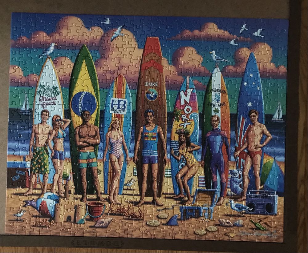 Surfing Around The World Sold - Dowdle Puzzles puzzle collectible [Barcode 671095204439] - Main Image 2
