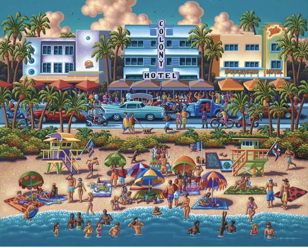 South Beach - Dowdle puzzle collectible [Barcode 671095055000] - Main Image 2
