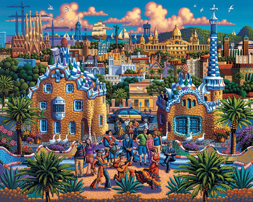 Barcelona - Dowdle Puzzles puzzle collectible [Barcode 671095203432] - Main Image 2