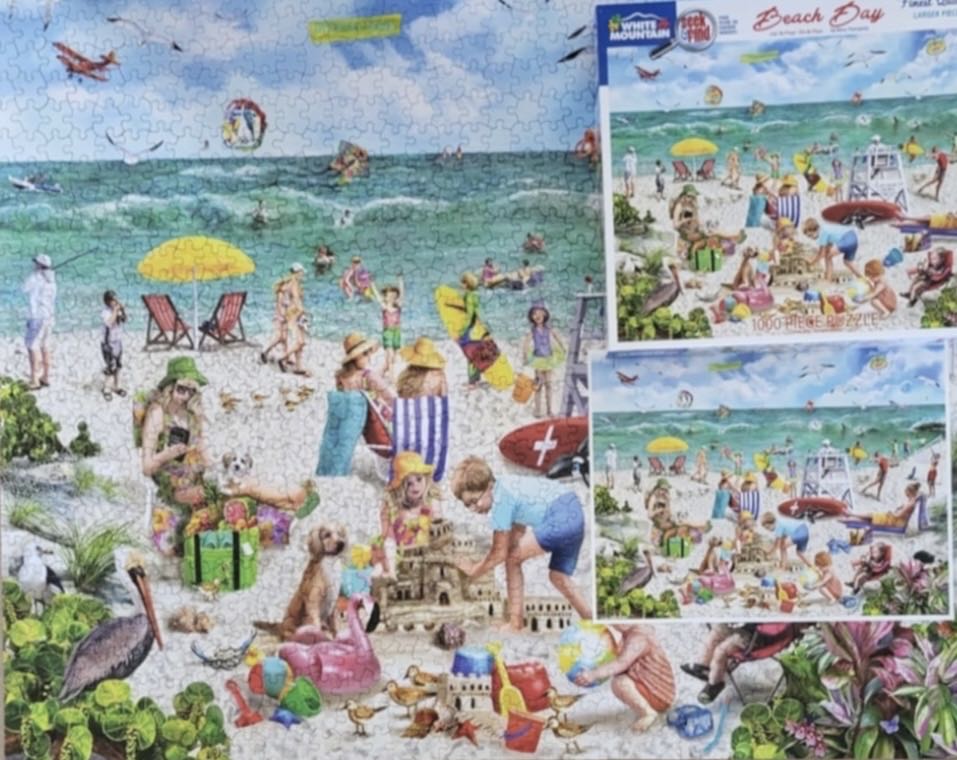 DONE-Beach Day Seek & Find - White Mountain puzzle collectible [Barcode 724819261352] - Main Image 4