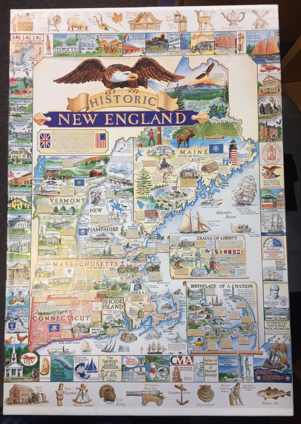 Historic New England - White Mountain Puzzles puzzle collectible [Barcode 724819246946] - Main Image 2