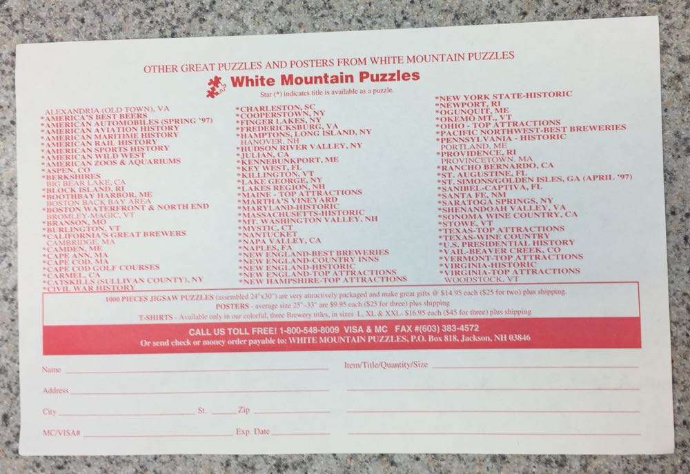 Historic New England - White Mountain Puzzles puzzle collectible [Barcode 724819246946] - Main Image 3