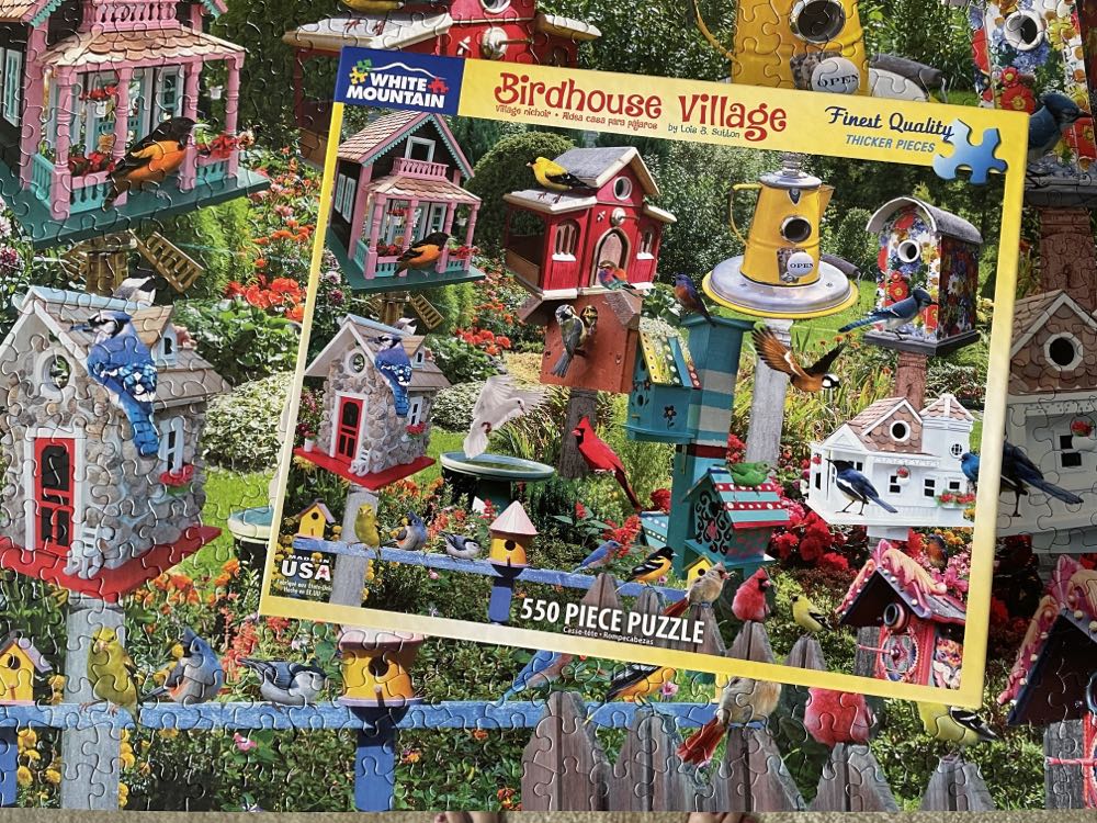 Birdhouse Village - White Mountain Puzzles puzzle collectible [Barcode 724819257737] - Main Image 4