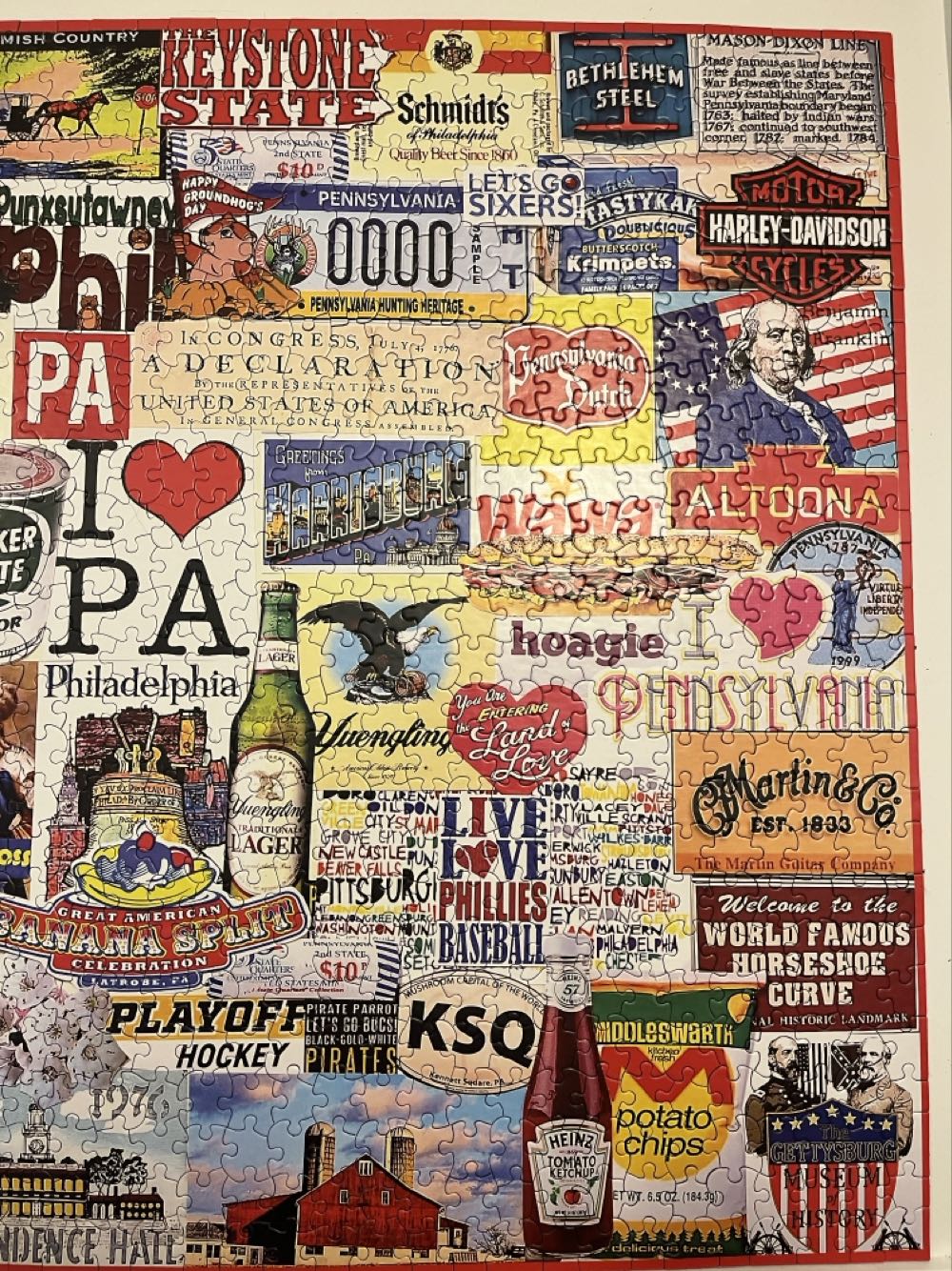 I Love Pennsylvania - White Mountain Puzzles puzzle collectible [Barcode 724819261499] - Main Image 4