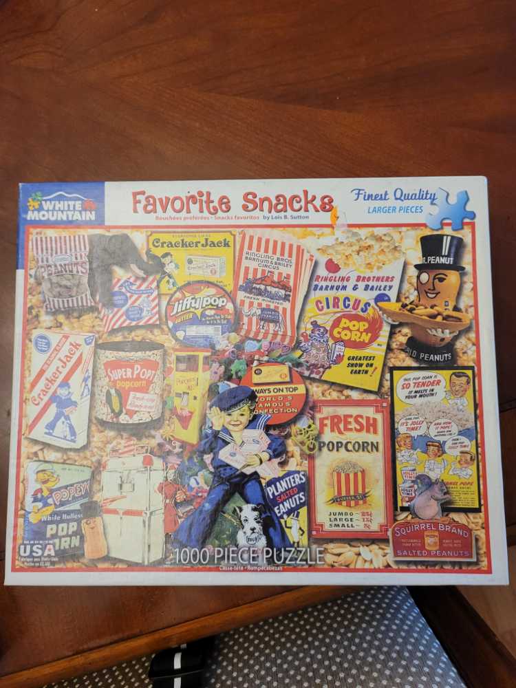 Favorite Snacks - NEW!-SOLD - White Mountain puzzle collectible [Barcode 724819259991] - Main Image 2