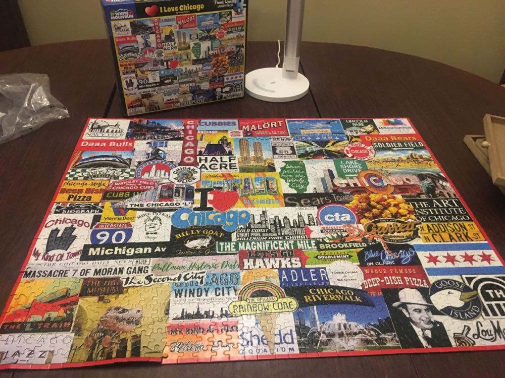 I Love Chicago - White Mountain Puzzles puzzle collectible [Barcode 724819263202] - Main Image 2