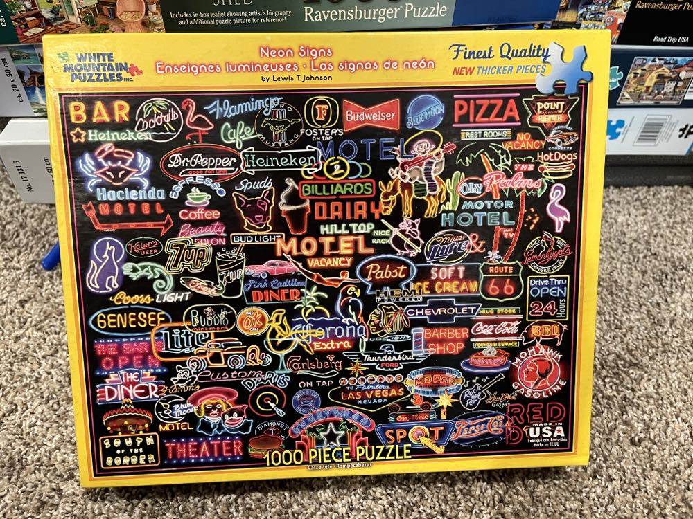 Neon Signs - White Mountain Puzzles puzzle collectible [Barcode 724819256655] - Main Image 3