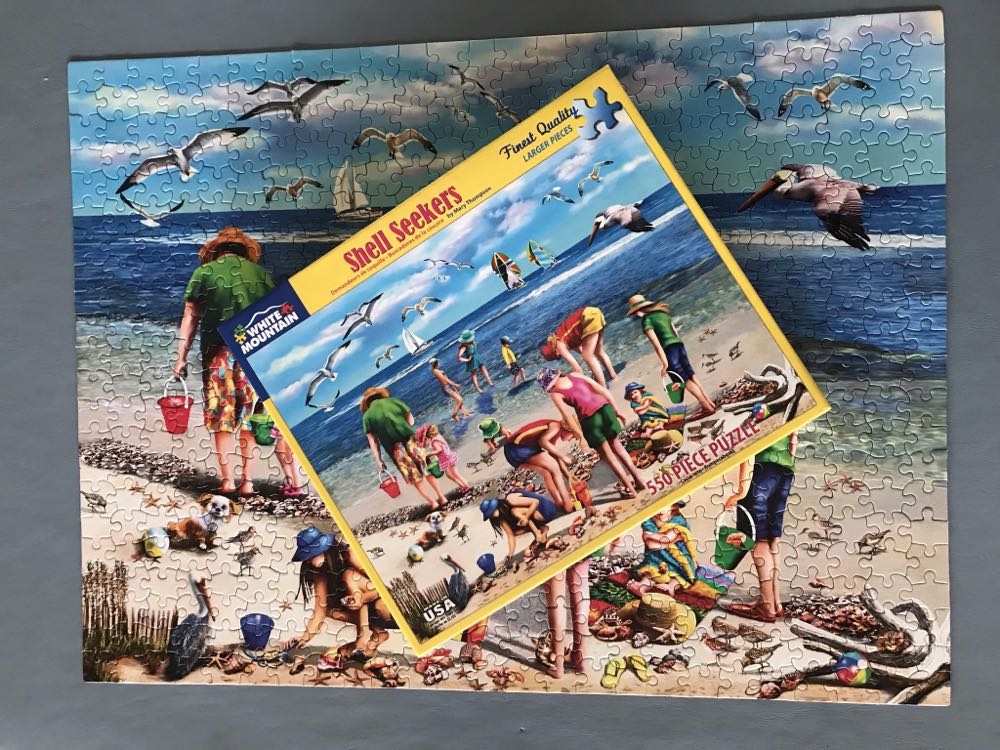 Shell Seekers 1 -500, 3-550 - White Mountain Puzzles puzzle collectible [Barcode 724819255542] - Main Image 3