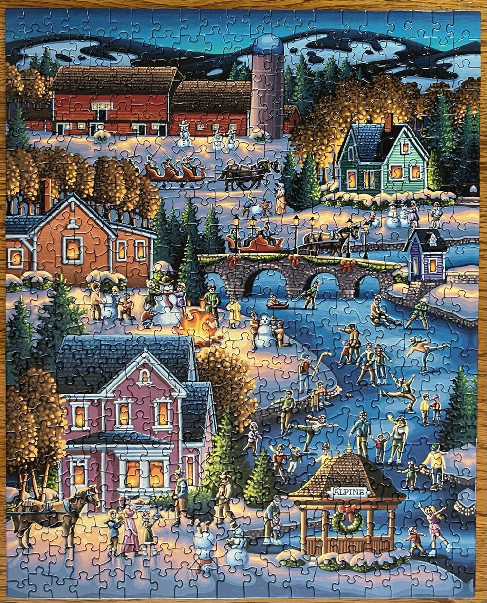 Over The River - Dowdle puzzle collectible [Barcode 671095203708] - Main Image 2