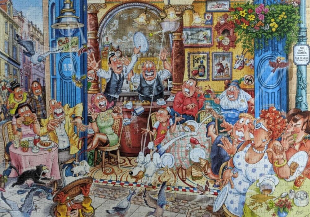 Grabbing A Quick Bite Wasgij 14 - Wasgij 1000 puzzle collectible [Barcode 8710126191798] - Main Image 3