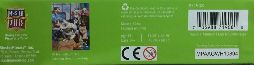 Trouble Makers - Cats - Master Pieces puzzle collectible [Barcode 705988719080] - Main Image 2