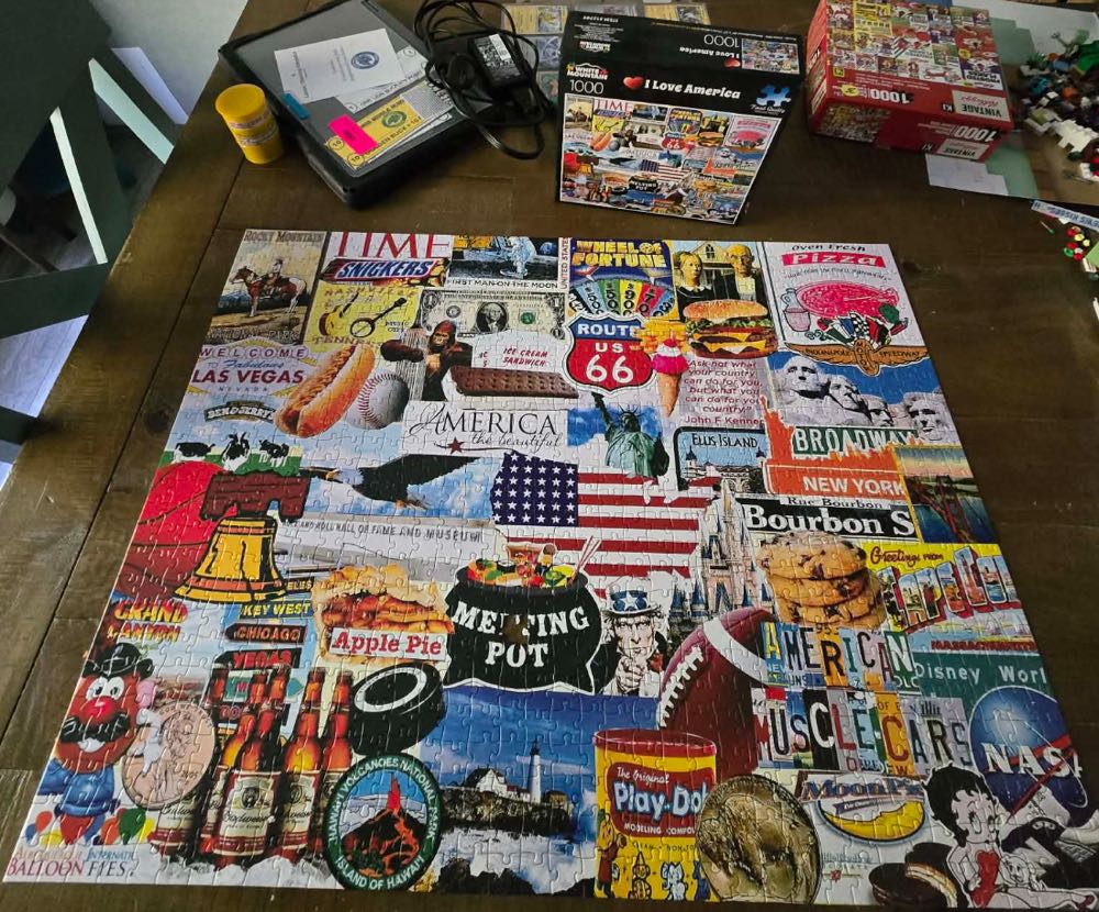 I Love America - White Mountain Puzzles puzzle collectible [Barcode 724819260195] - Main Image 2