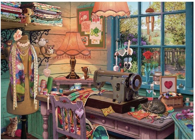 My Haven No. 4 The Sewing  Shed - Ravensburger puzzle collectible [Barcode 4005556197668] - Main Image 2