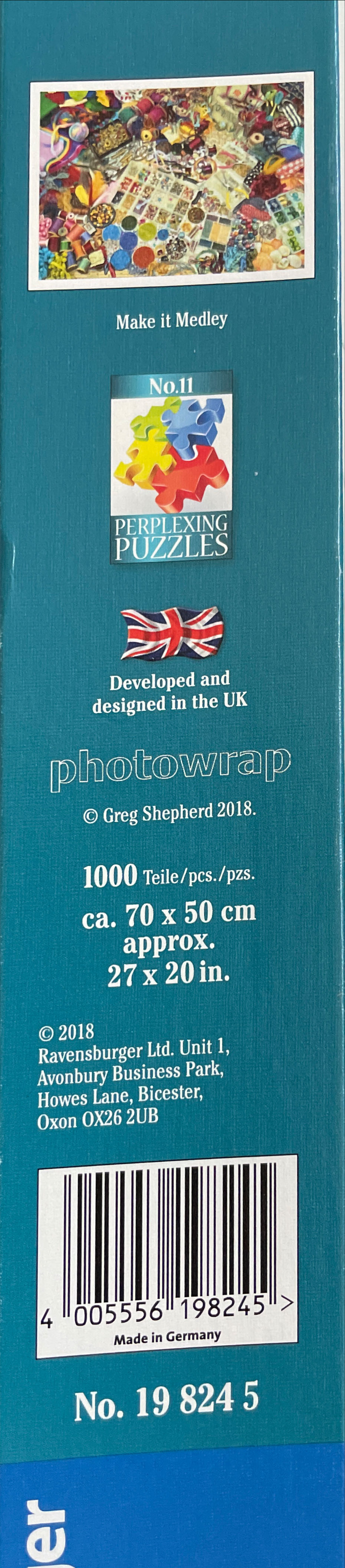 Make It Medley (Perplexing Puzzles No. 11) - Ravensburger puzzle collectible [Barcode 4005556198245] - Main Image 2